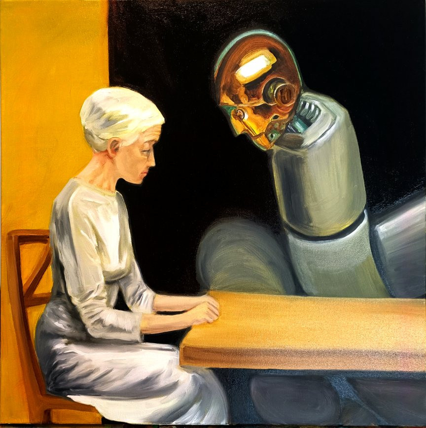 Autonomous Demiurge v.2, oil on canvas