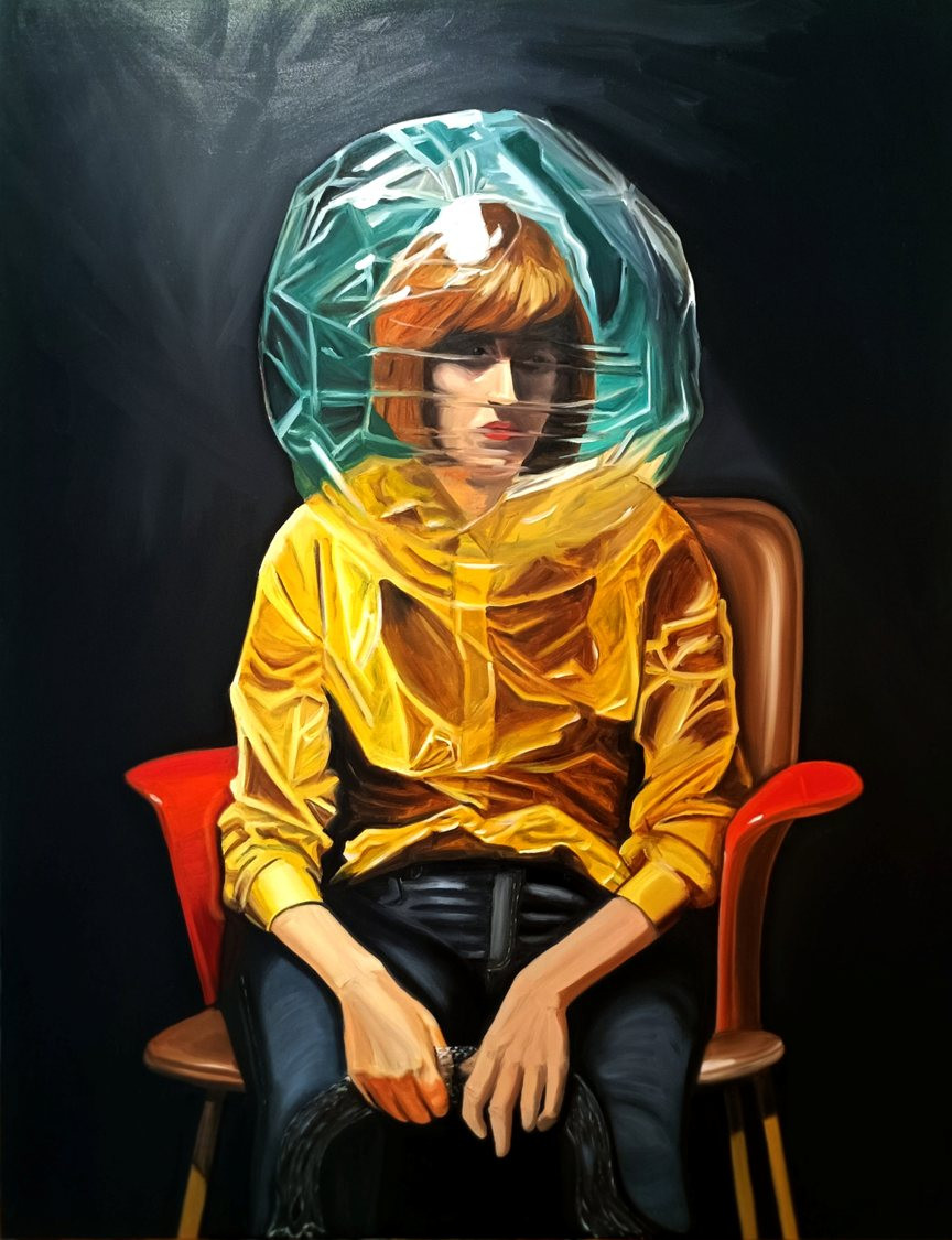 Caul-born, oil on canvas