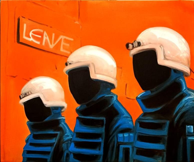 Cerberus, oil on canvas
