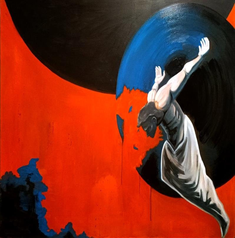 Icarus, oil on canvas