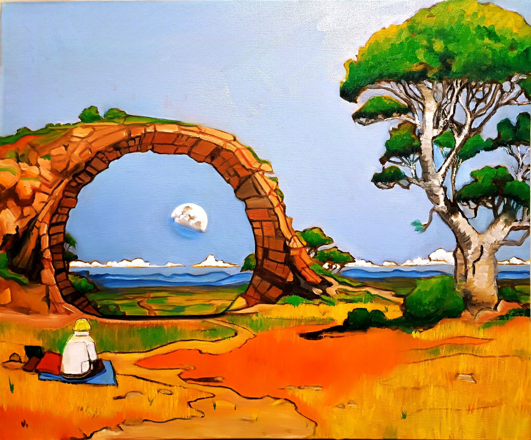 Moon Portal, oil on canvas