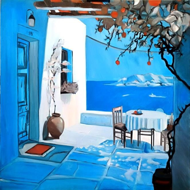 Olympic View, oil on canvas