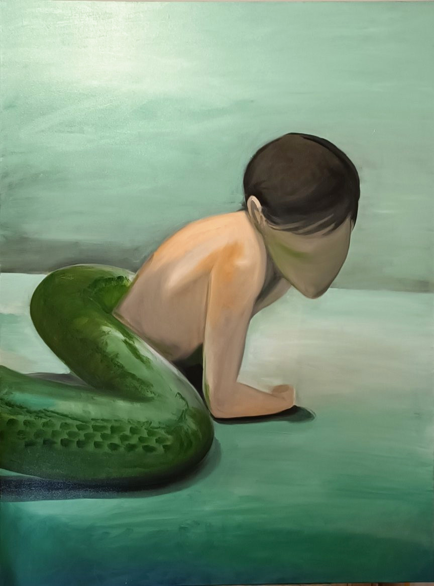 Ophic Metamorphosis, oil on canvas