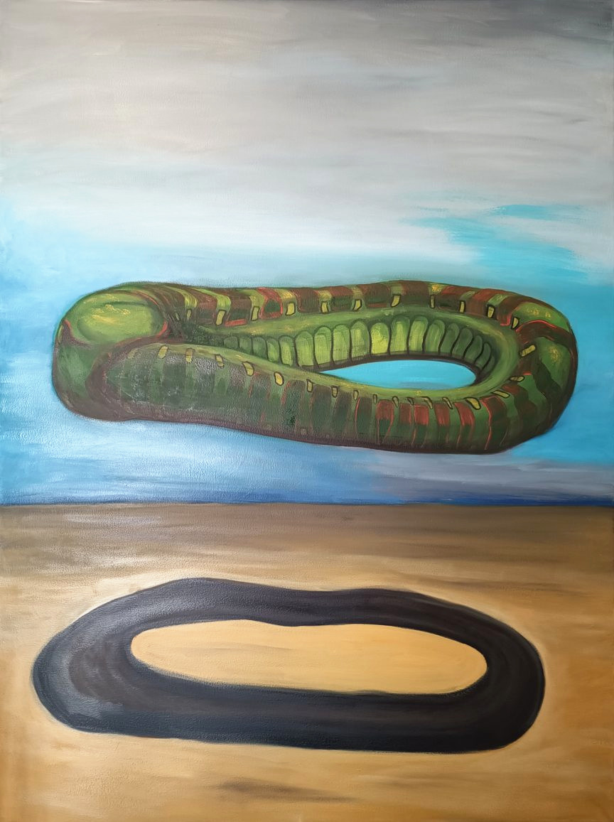 Ouroboros, oil on canvas