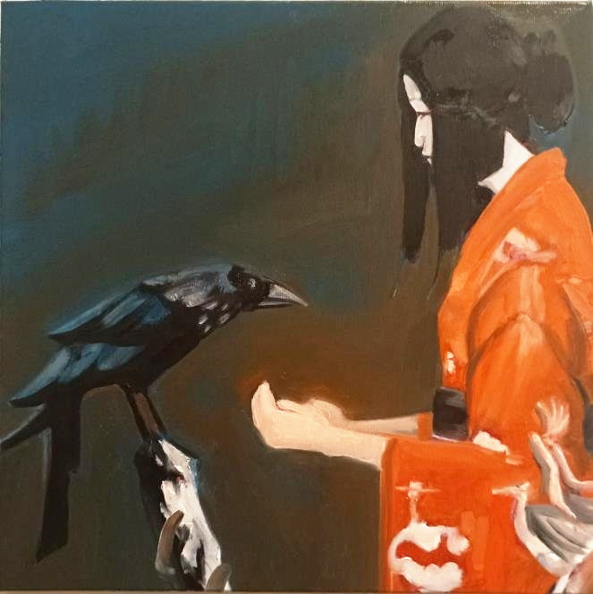 Raven, oil on canvas