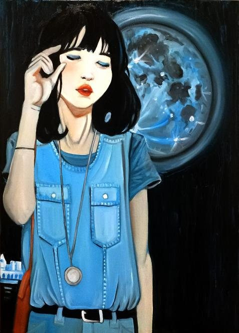 Selene, oil on canvas
