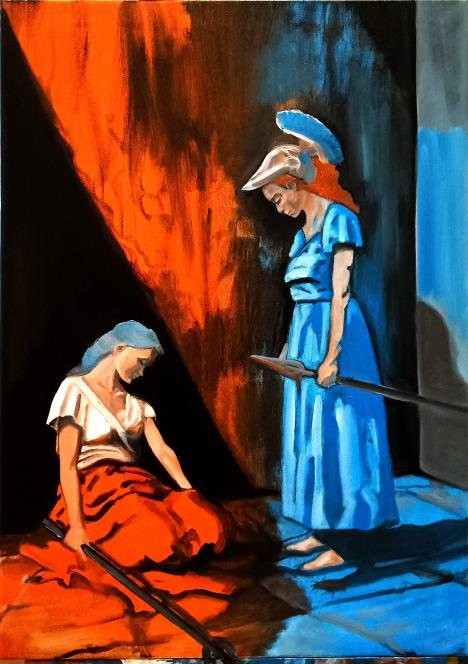The Death of Pallas, oil on canvas