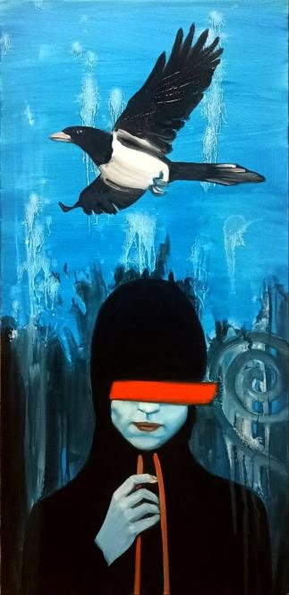 Tiresias, oil on canvas