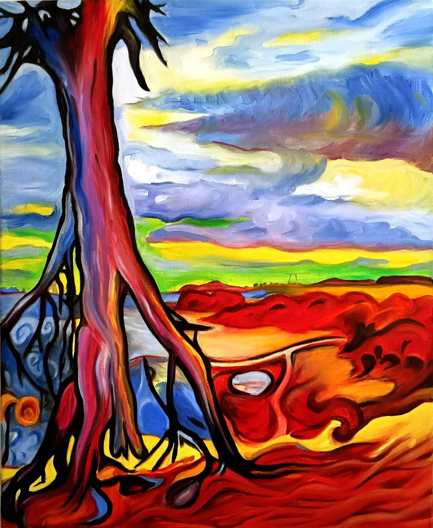 Yggdrasil, oil on canvas